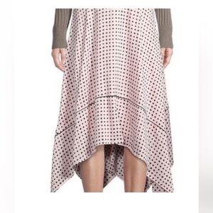 Pink and Black High Low Skirt